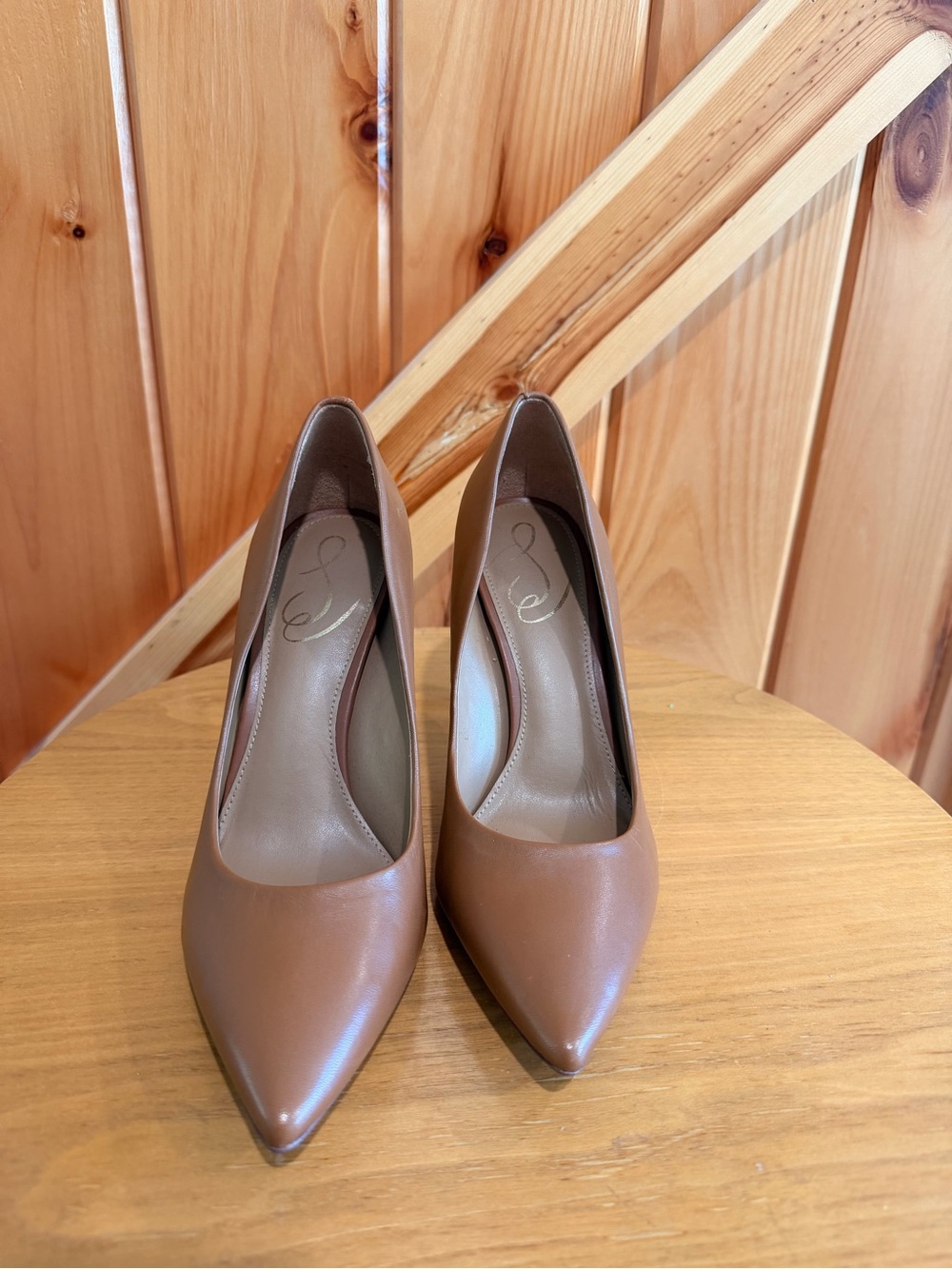 Sam Edelman Classic Brown Pointed-Toe Pumps